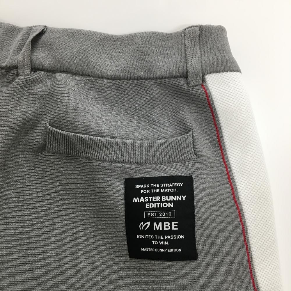 超美品】マスターバニー ニットハーフパンツ グレー×白 サイドライン