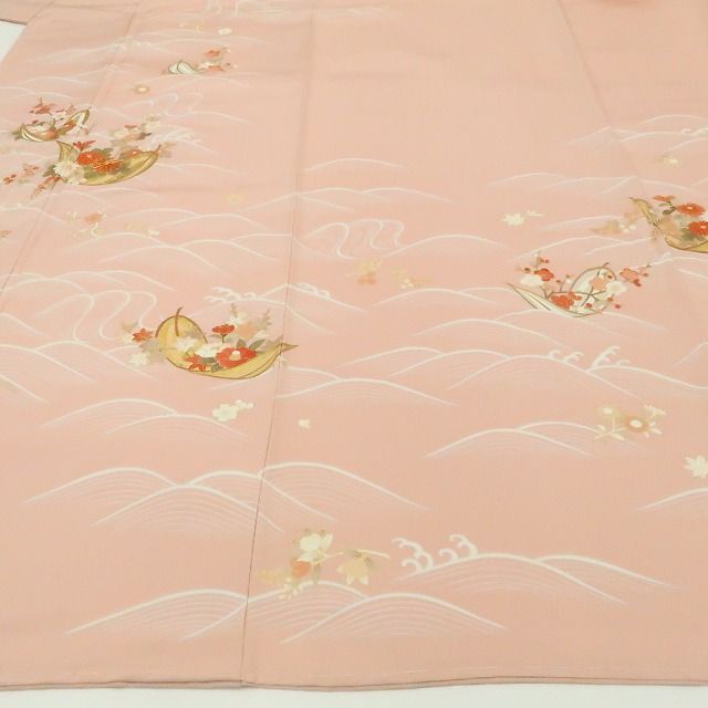 ❁tomihisa❁新品 吉澤友禅 吾妻徳穂 落款 金駒刺繍 着物 正絹 仕付け