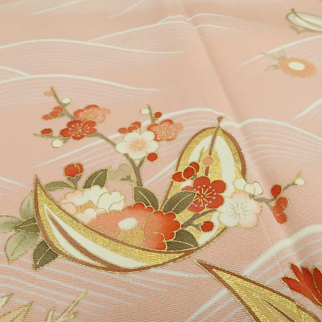 ❁tomihisa❁新品 吉澤友禅 吾妻徳穂 落款 金駒刺繍 着物 正絹 仕付け