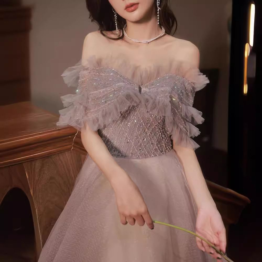 新品未使用 花嫁二次会着オフショルダー 2025 新作 エレガント高級感