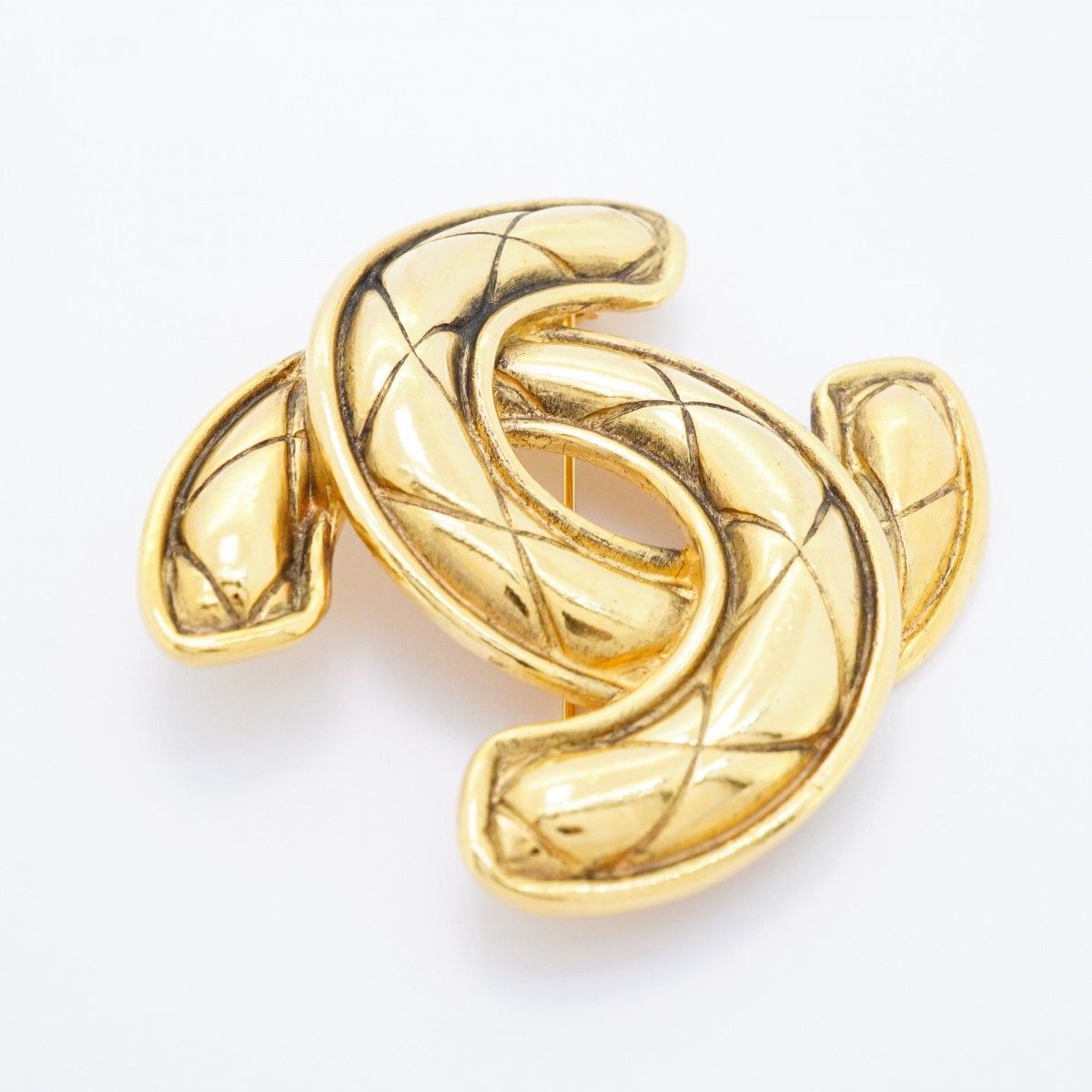 6jab0352】シャネル ブローチ ヴィンテージ ココマーク マトラッセ GP