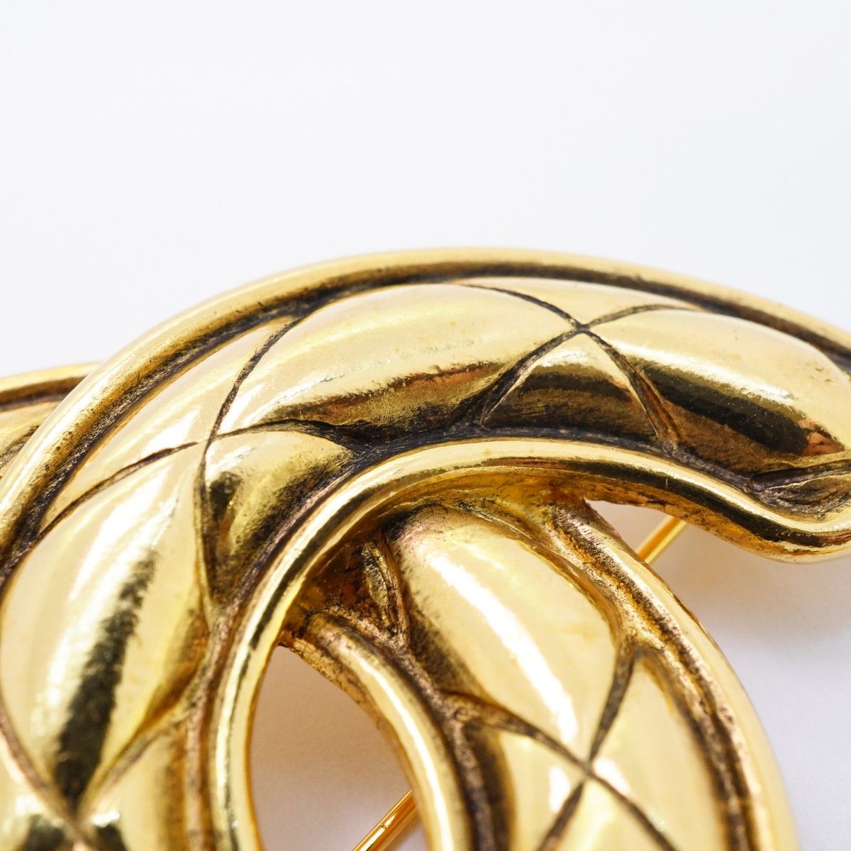 6jab0352】シャネル ブローチ ヴィンテージ ココマーク マトラッセ GP