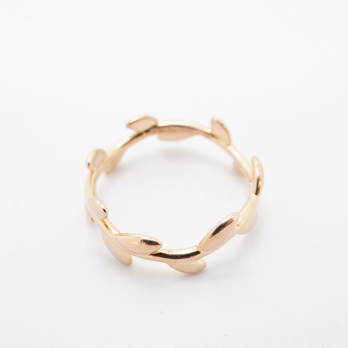 6jab0355】ティファニー リング オリーブリーフ K18PG ピンクゴールド