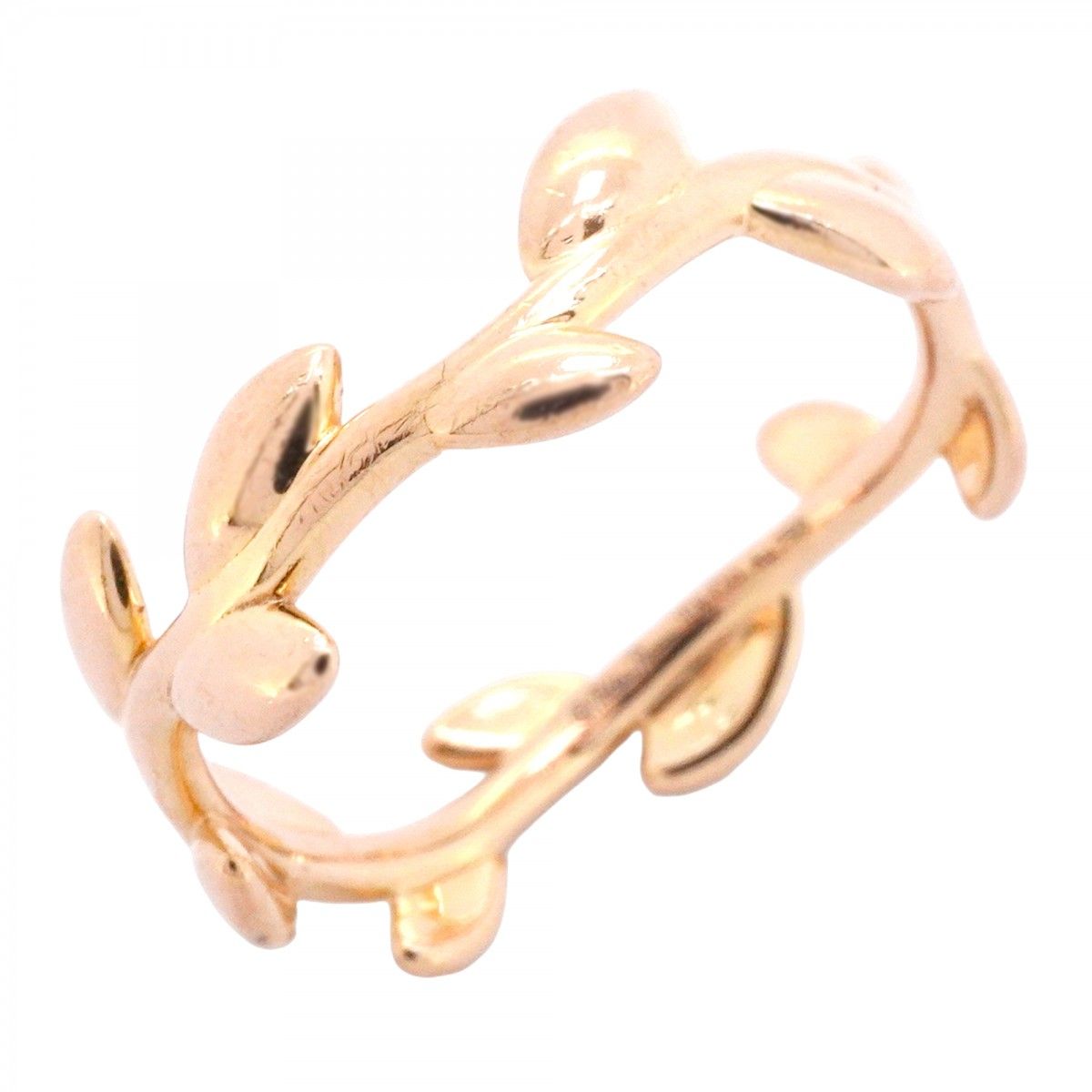 6jab0355】ティファニー リング オリーブリーフ K18PG ピンクゴールド