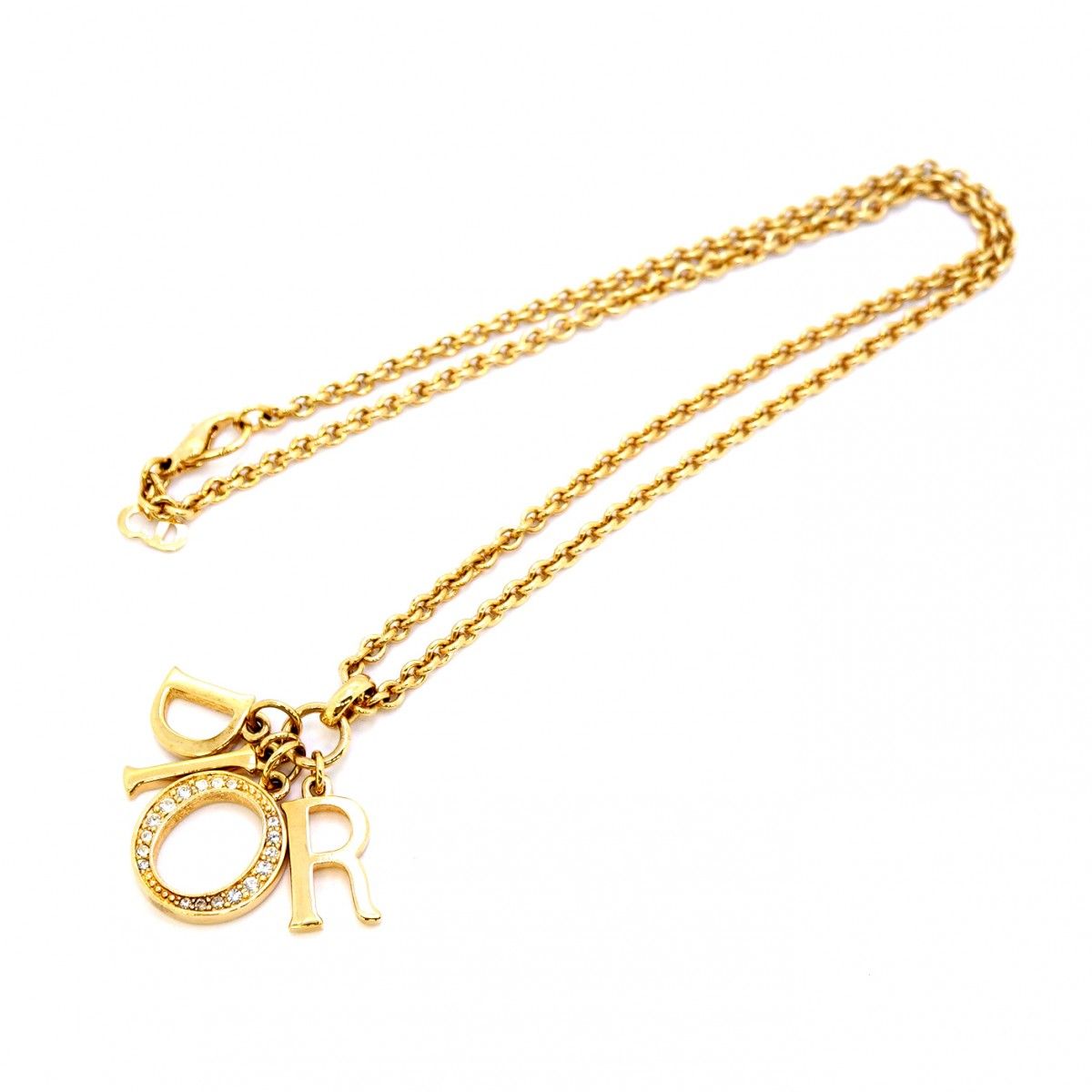 6jab0366-k】クリスチャンディオール ネックレス ディオールロゴ GP