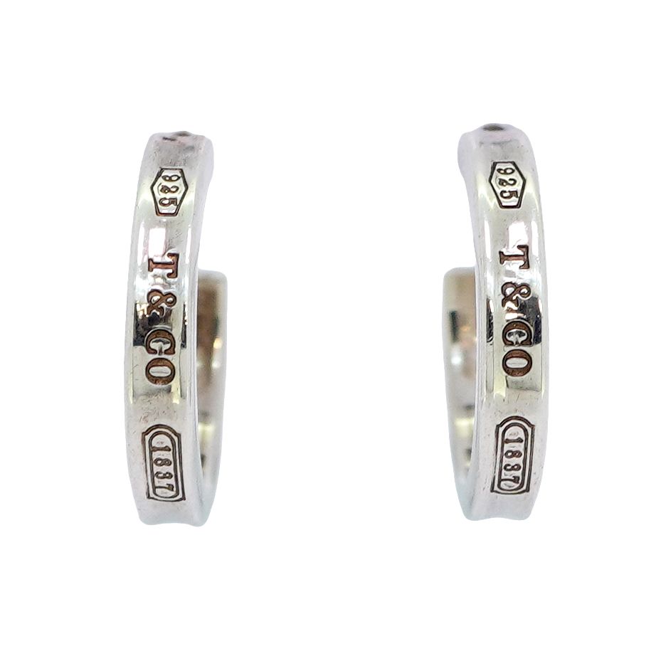 6jab0370-k】ティファニー ピアス 1837/ナロー/フープ シルバー925