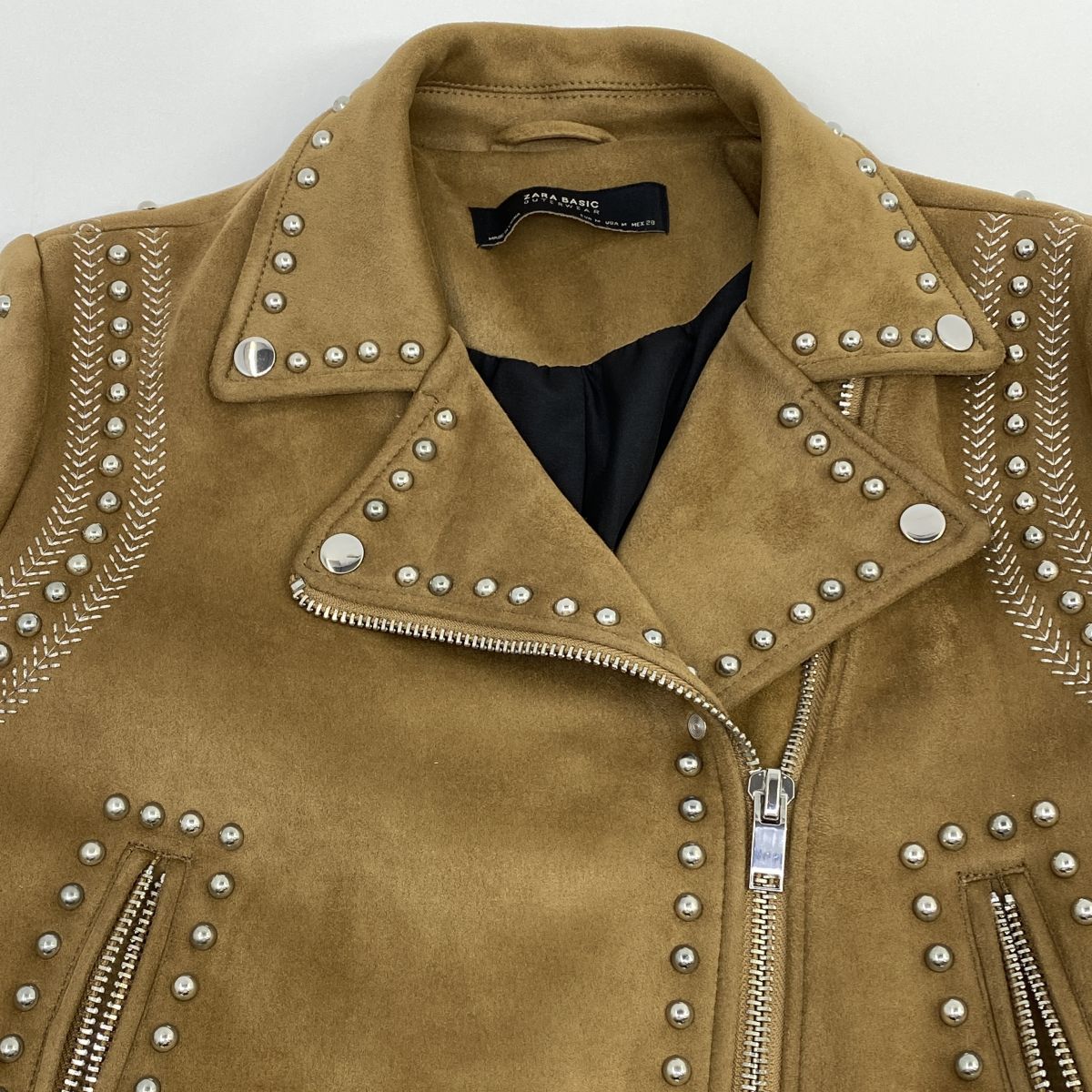 ZARA ザラ スエードライダースジャケット Mサイズ レディース ※中古