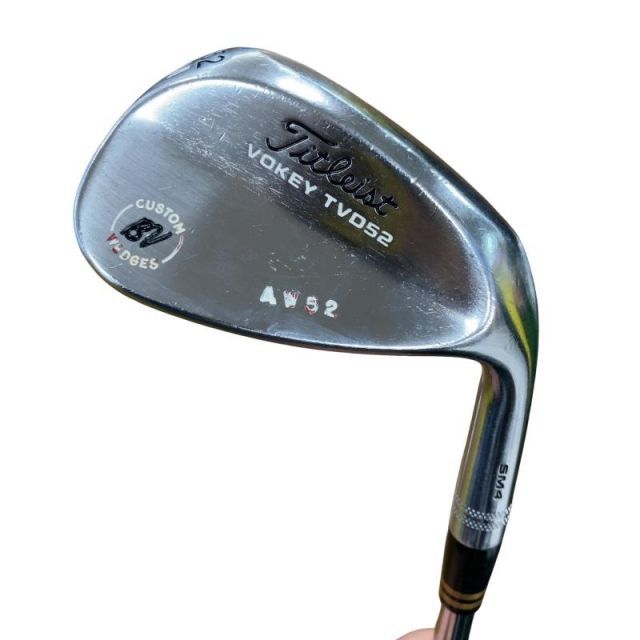 中古】 タイトリスト VOKEY TVD SM4 シルバー 52M USA ウェッジ WG