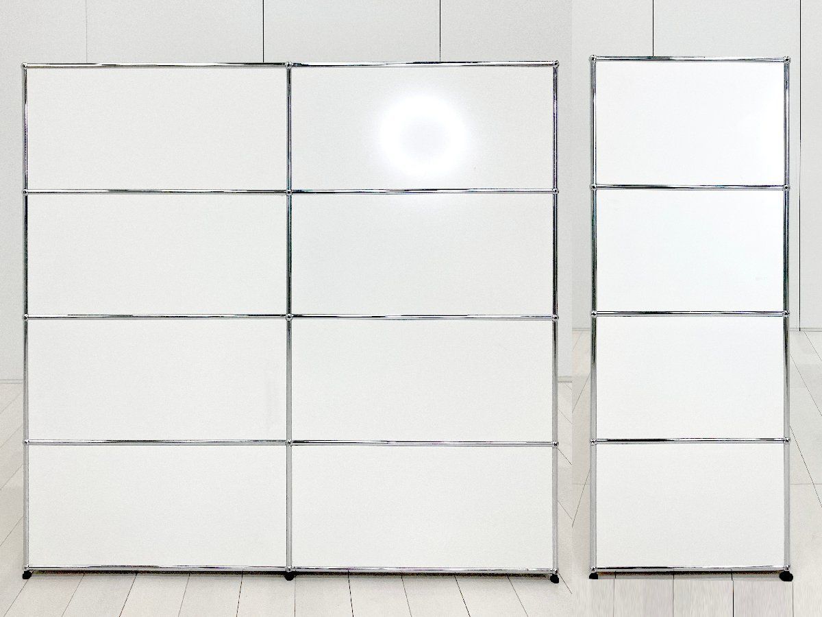 USMハラー□2列4段 キャビネット□ピュアホワイト□D500□OPOPEXEX