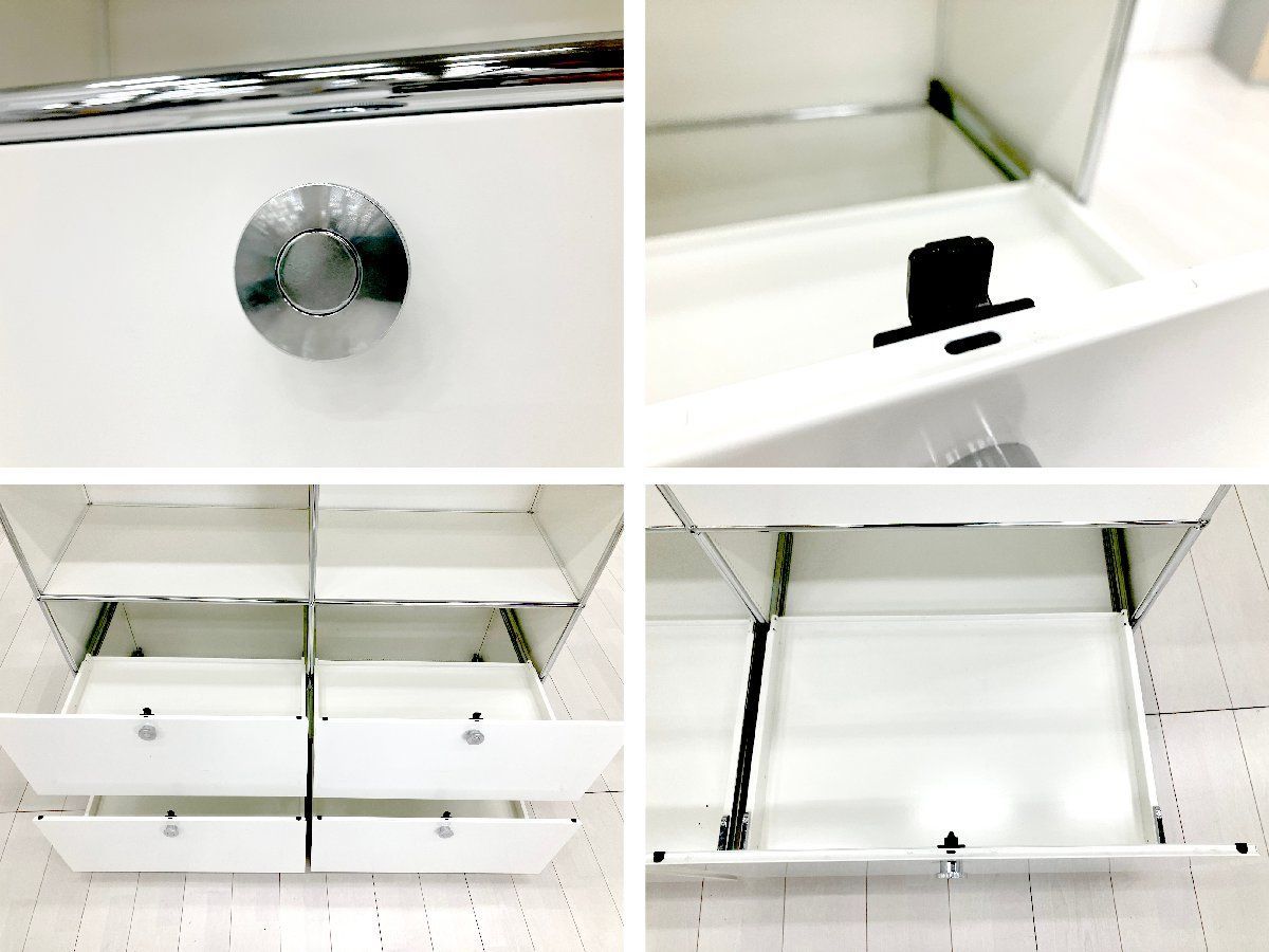 USMハラー□2列4段 キャビネット□ピュアホワイト□D500□OPOPEXEX