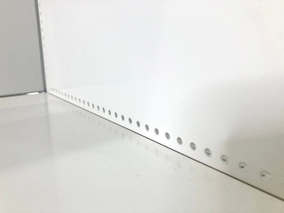 USMハラー□3列2段 キャスター付きオープンシェルフ□ピュアホワイト