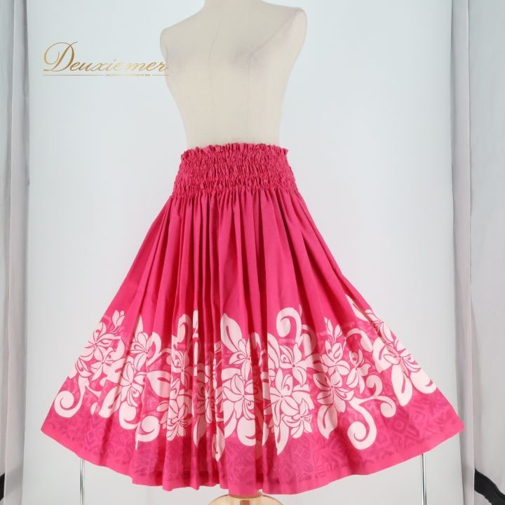 フラダンス 衣装 パウスカート アロハエミカ ピンク系 Aloha Emika