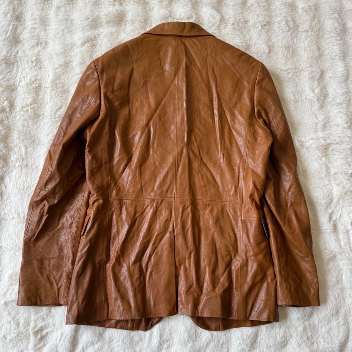 TAKEO KIKUCHI 本革 レザージャケット ブラウン テーラード 羊革 日本