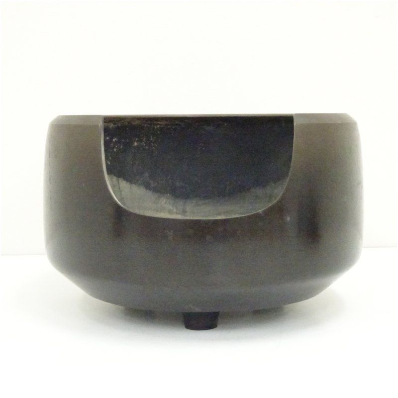 金森紹栄造 唐銅風炉（五徳・底瓦・前瓦付）（共箱） 茶道 茶道具