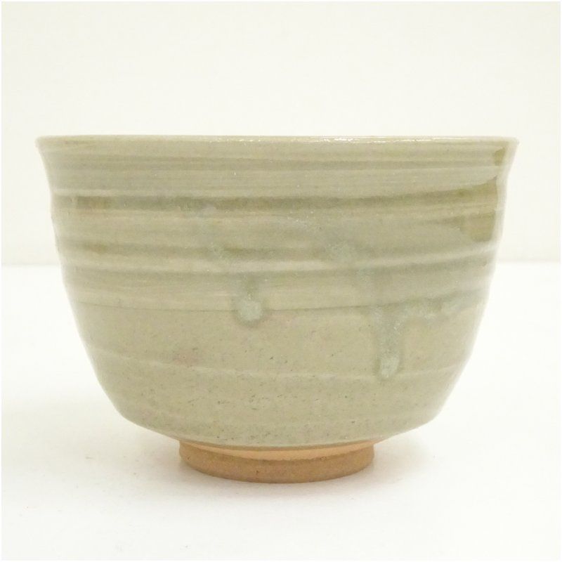 豊窯 寺田美山造 灰釉茶碗（共箱） 茶道 抹茶 おしゃれ 抹茶茶碗 抹茶