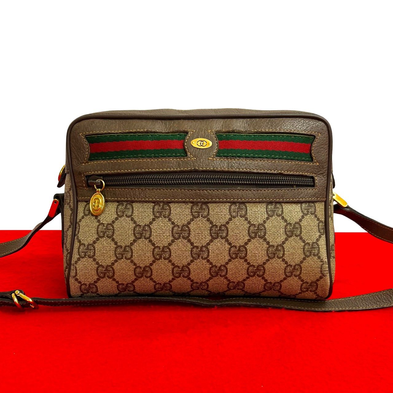 極 美品 GUCCI グッチ オールドグッチ ヴィンテージ シェリーライン GG