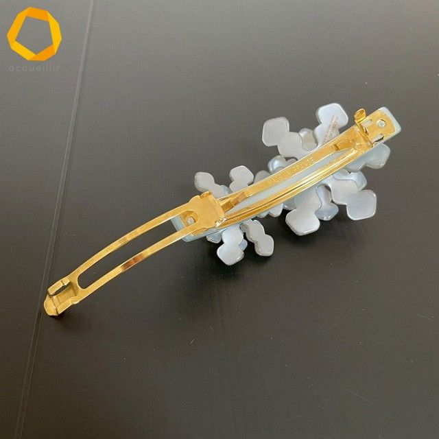 anza アレクサンドルドゥパリ Alexandre De Paris バレッタ 水色系 花