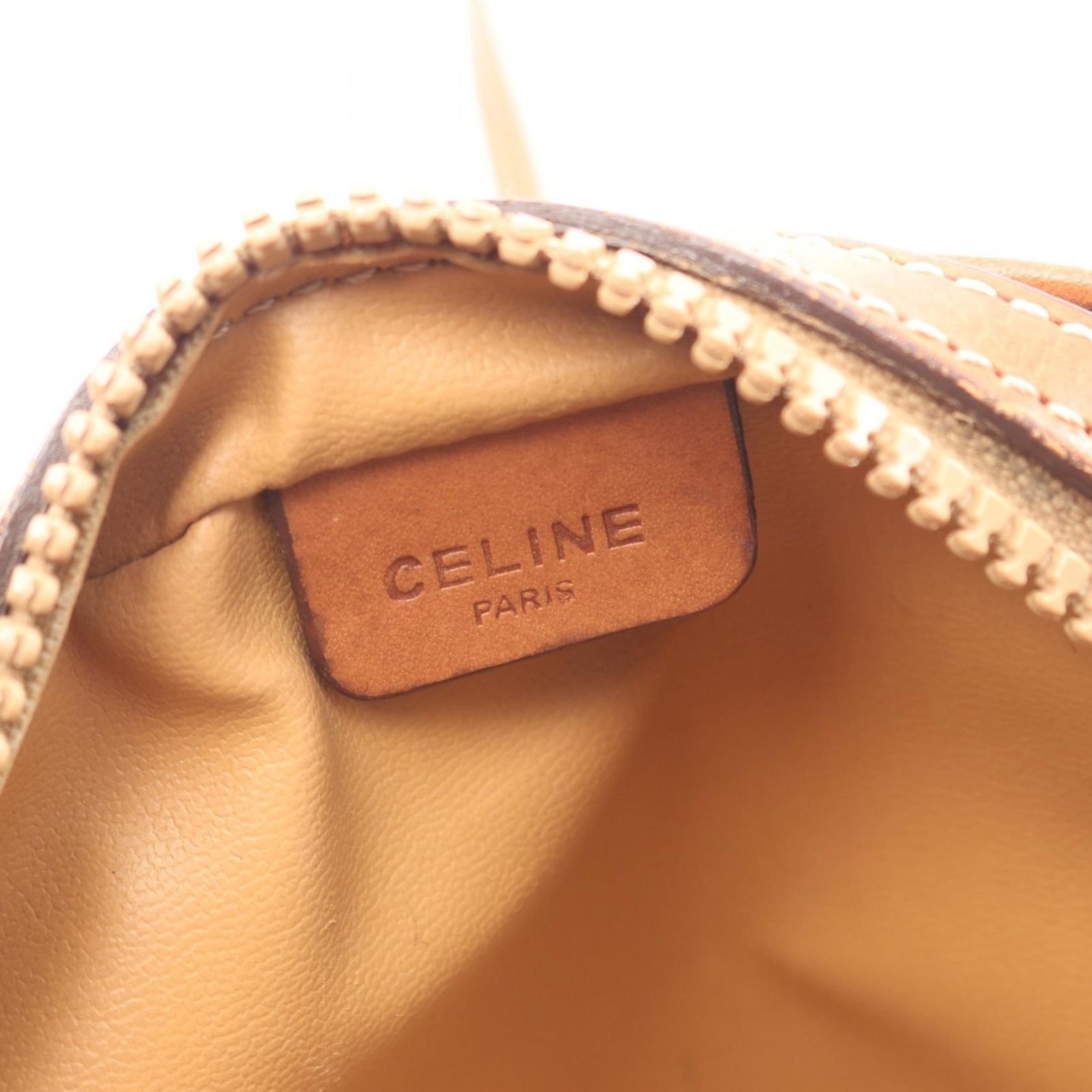 セリーヌ CELINE ショルダーバッグ マカダム ベージュ/ブラウン PVC