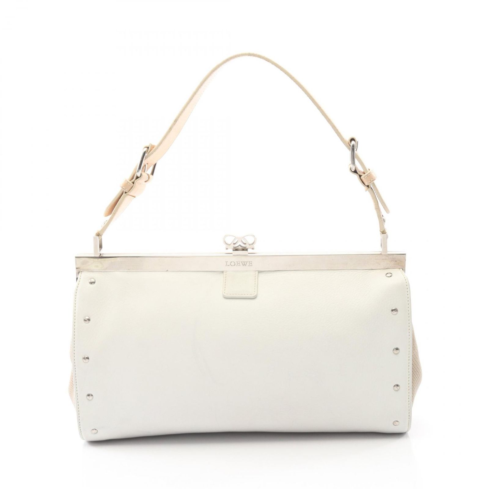 ロエベ LOEWE ハンドバッグ バタフライ ホワイト レザー バタフライ