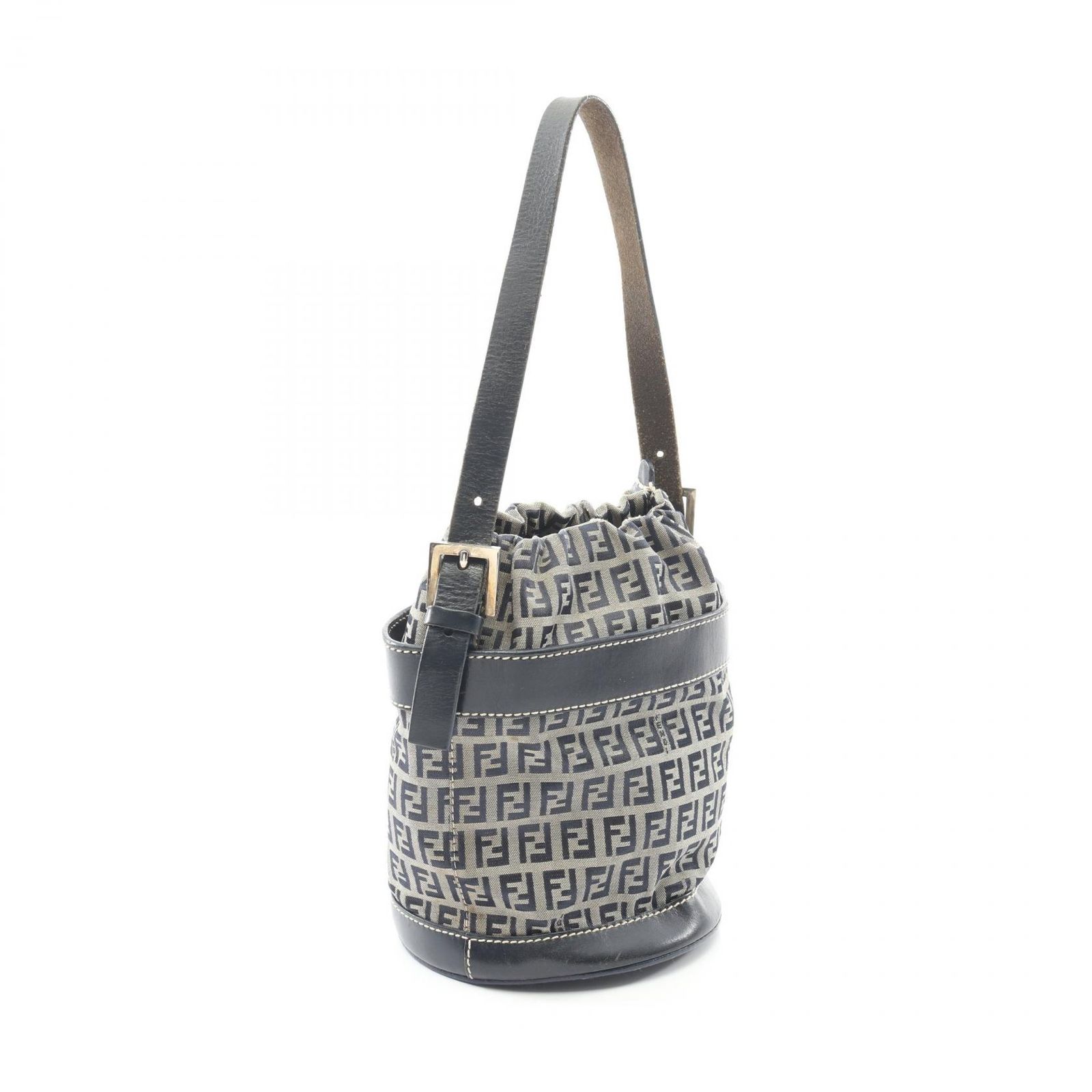 フェンディ FENDI ショルダーバッグ ズッキーノ ネイビー キャンバス