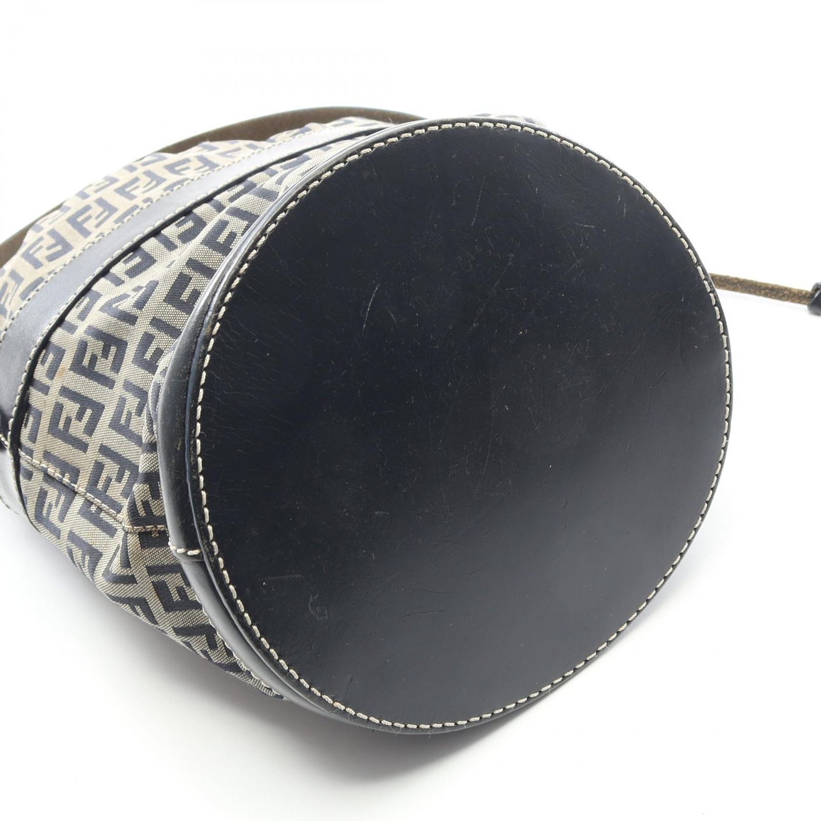 フェンディ FENDI ショルダーバッグ ズッキーノ ネイビー キャンバス