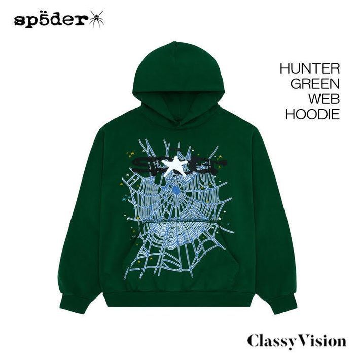SP5DER スパイダー 【 HUNTER GREEN WEB HOODIE スウェットパーカー