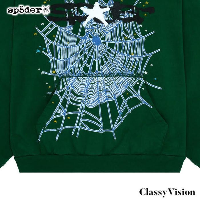 SP5DER スパイダー 【 HUNTER GREEN WEB HOODIE スウェットパーカー
