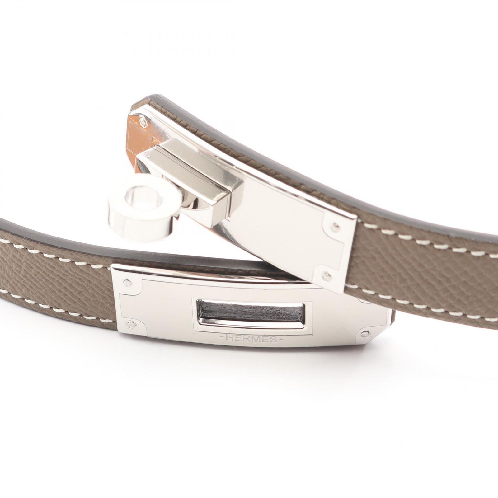 エルメス HERMES ベルト ケリーベルト エトゥープ レザー カーフ（牛革