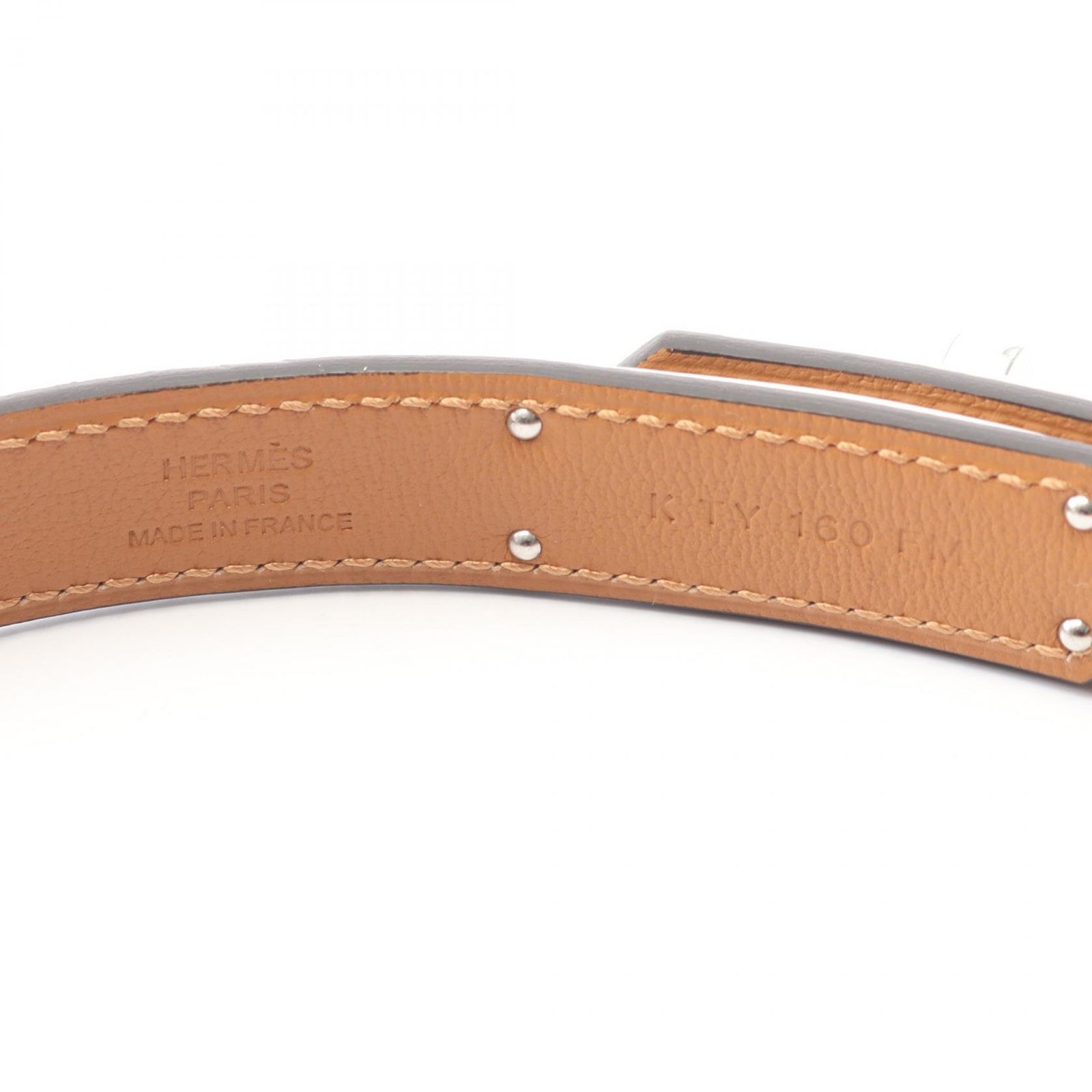 エルメス HERMES ベルト ケリーベルト エトゥープ レザー カーフ（牛革