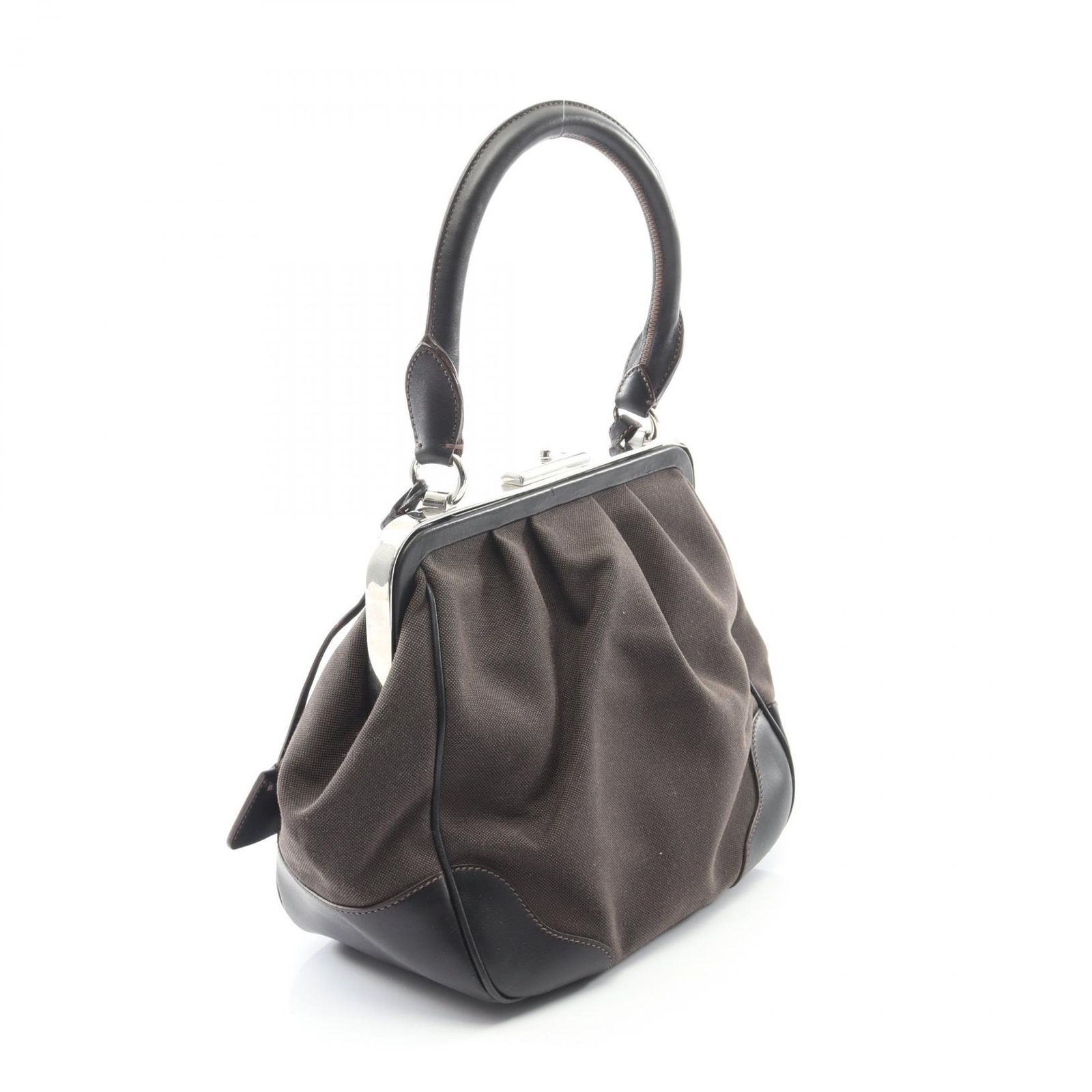 プラダ PRADA ハンドバッグ LOGO JACQUARD ロゴジャガード ブラック