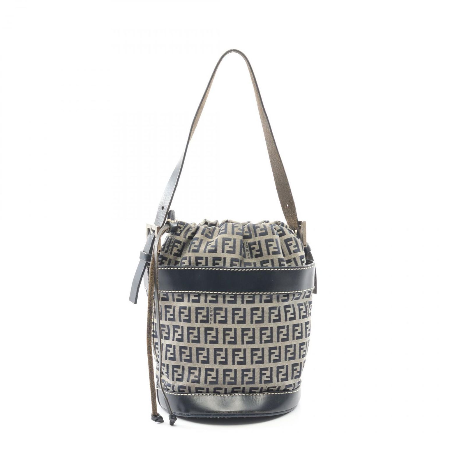 フェンディ FENDI ショルダーバッグ ズッキーノ ネイビー キャンバス