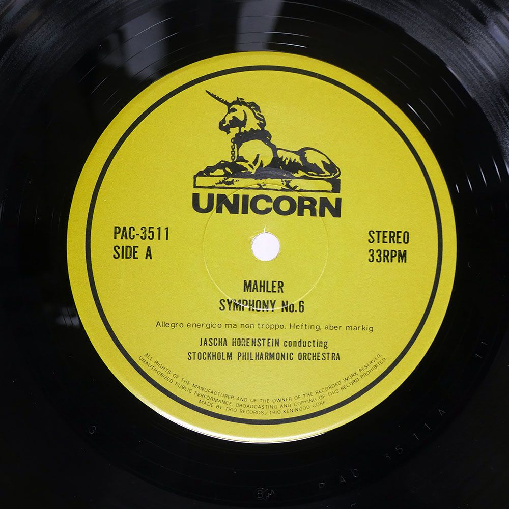 帯付き 国内盤 ヤッシャホーレンシュタイン/マーラー 交響曲第6番イ
