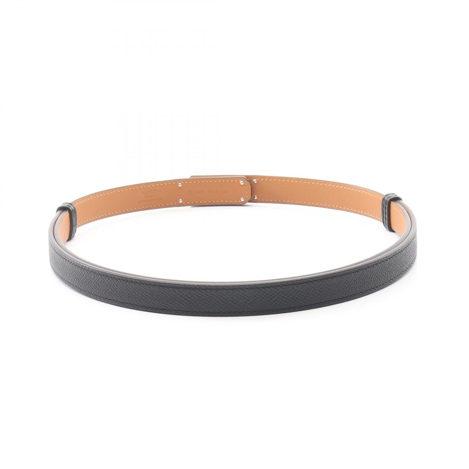 エルメス HERMES ベルト ケリーベルト ブラック レザー カーフ（牛革