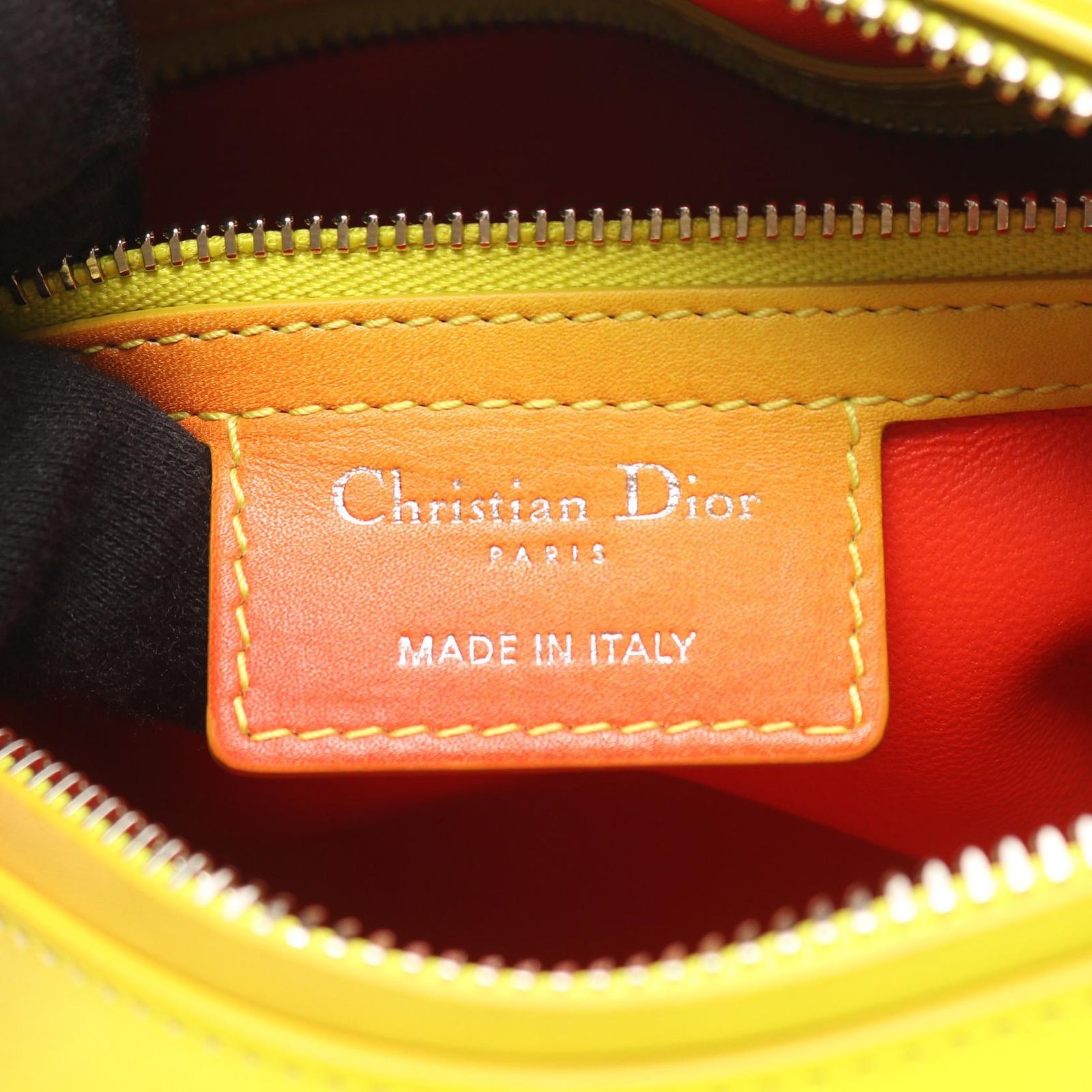 ディオール Dior ハンドバッグ LADY DIOR レディディオール イエロー 