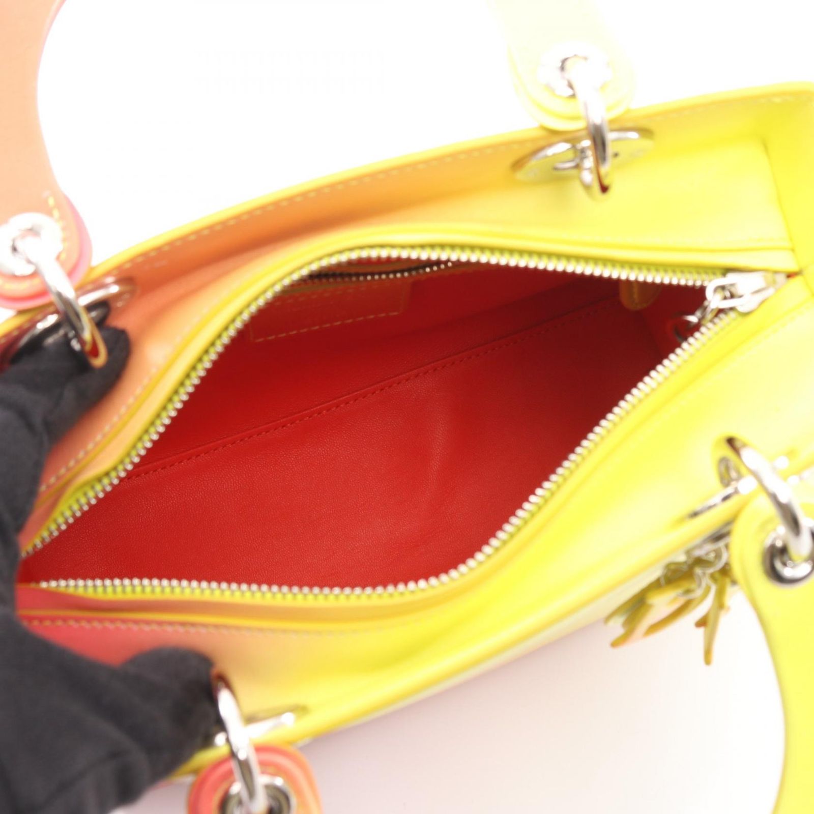ディオール Dior ハンドバッグ LADY DIOR レディディオール イエロー 