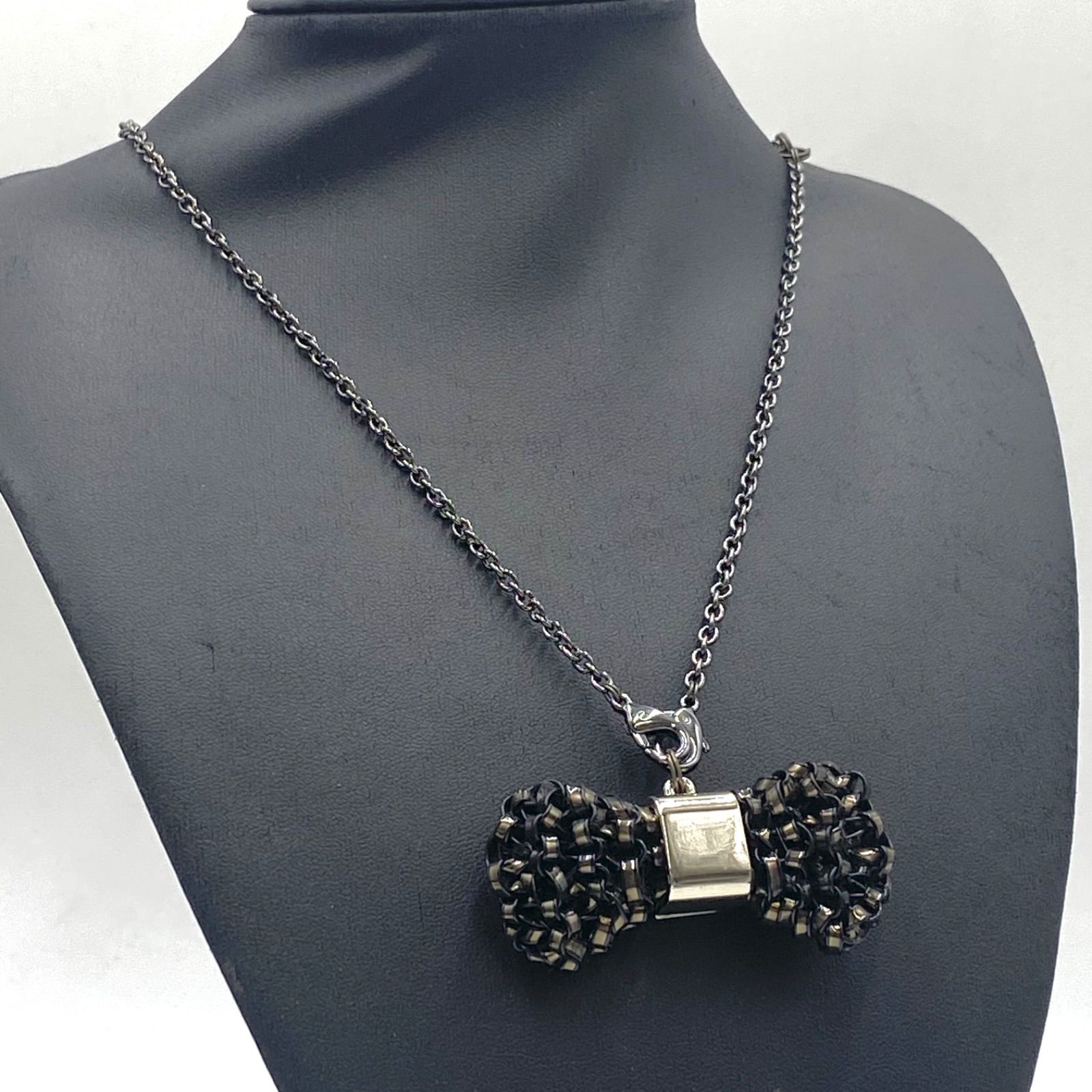ANTEPRIMA アンテプリマ ネックレス ロング リボン 編み込み ワイヤー 