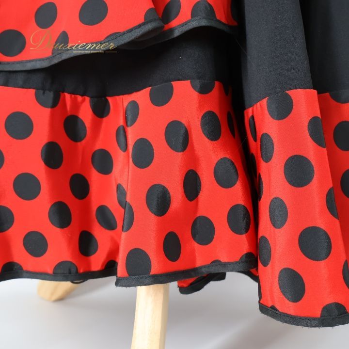 フラメンコ 衣装 ファルダ スカート ブラック系 プリマブティック