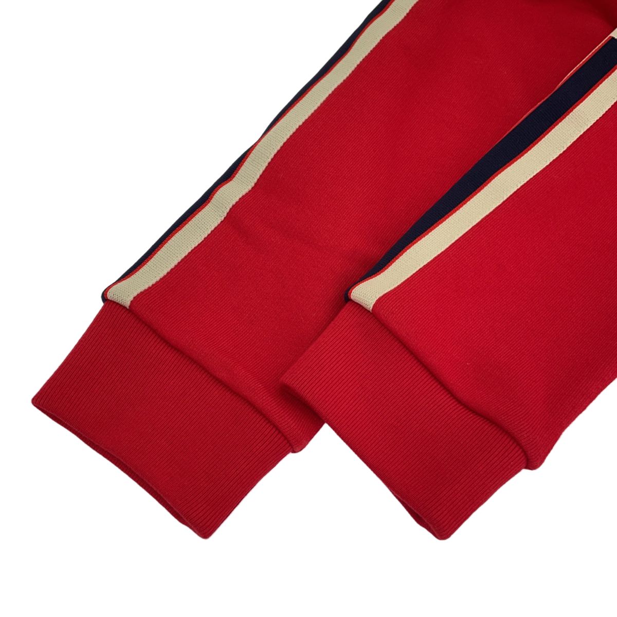 GUCCI グッチ ロゴラインフリルスウェットワンピース 544062 12 レディース ～Lサイズ レッド ハーフジップ GUCCI グッチ ロゴラインフリルスウェットワンピース 544062 12
