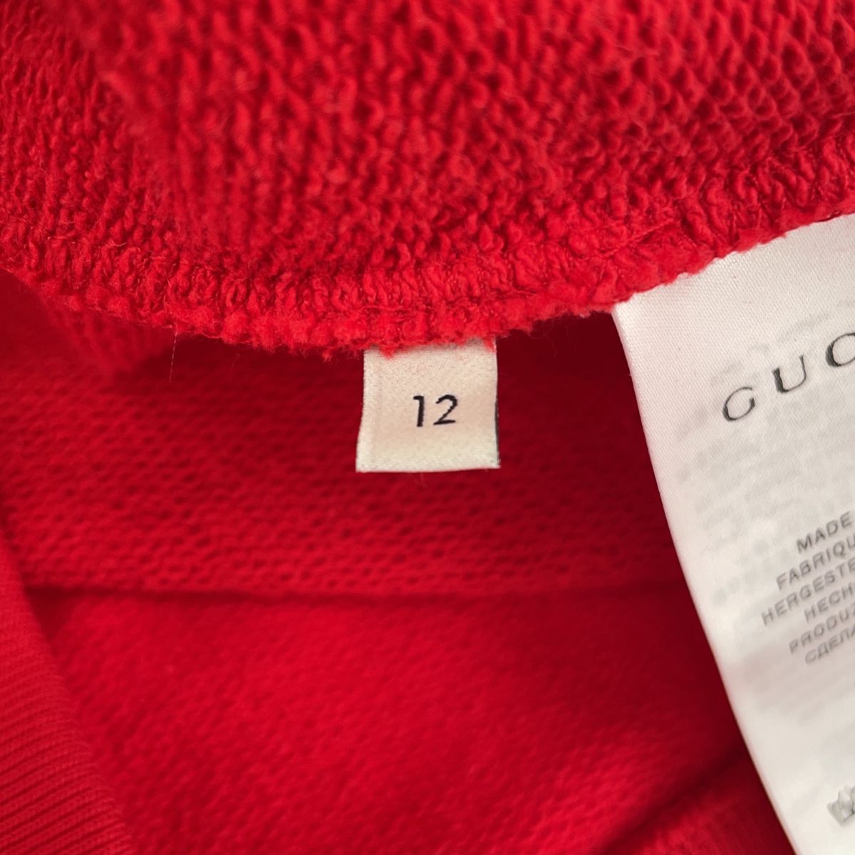 GUCCI グッチ ロゴラインフリルスウェットワンピース 544062 12 レディース ～Lサイズ レッド ハーフジップ GUCCI グッチ ロゴラインフリルスウェットワンピース 544062 12