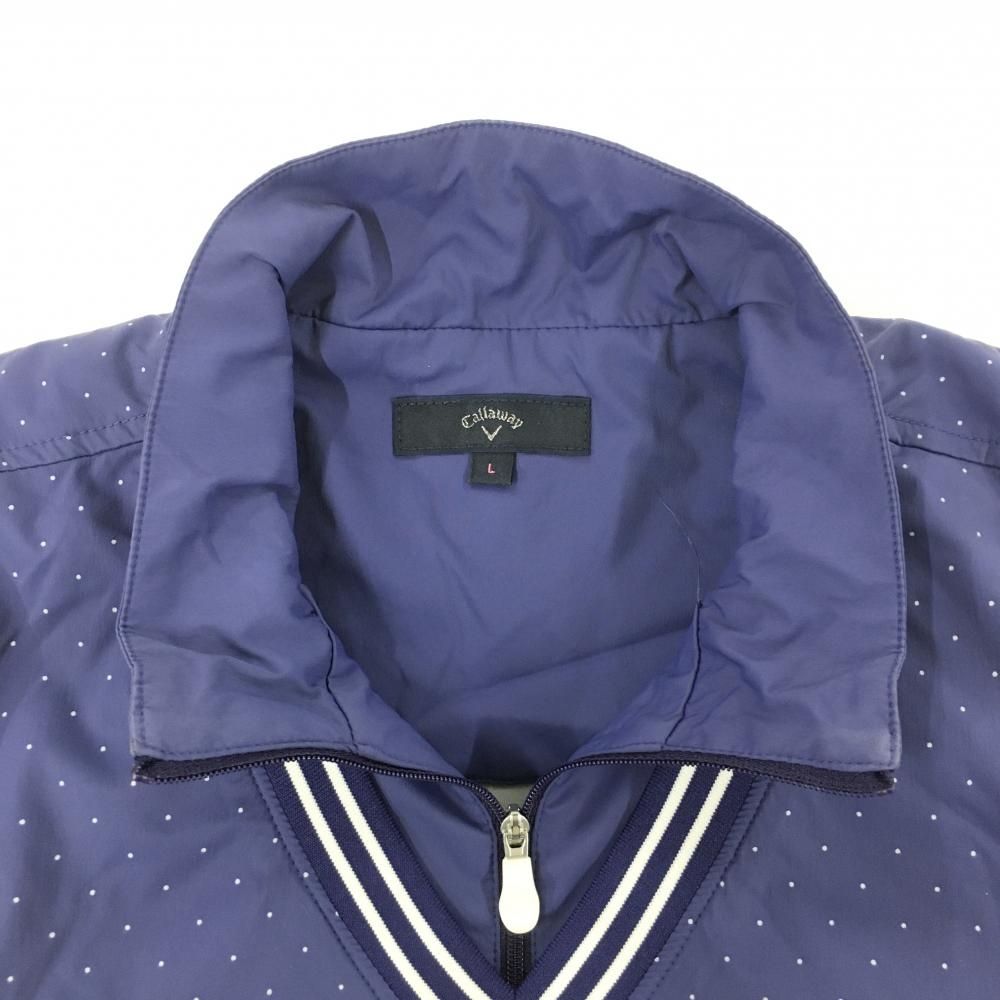 美品】キャロウェイ 4WAY中綿スニード パープルネイビー×白 ドット柄