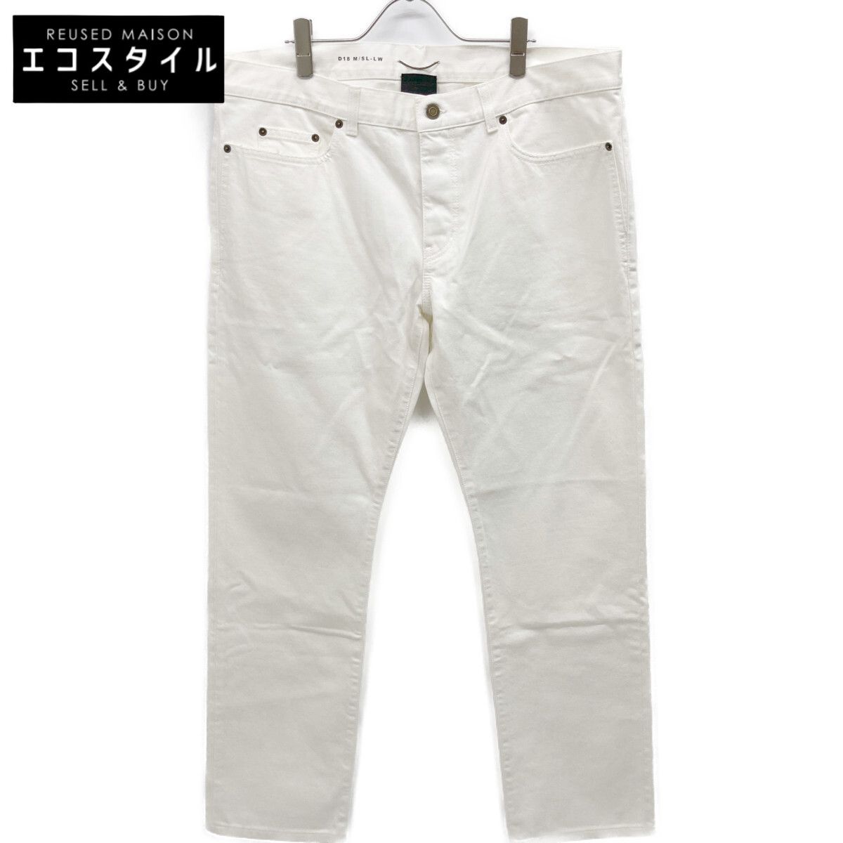 SAINT LAURENT PARIS サンローランパリ 597052 ﾎﾜｲﾄ ﾃﾞﾆﾑﾊﾟﾝﾂ 34 