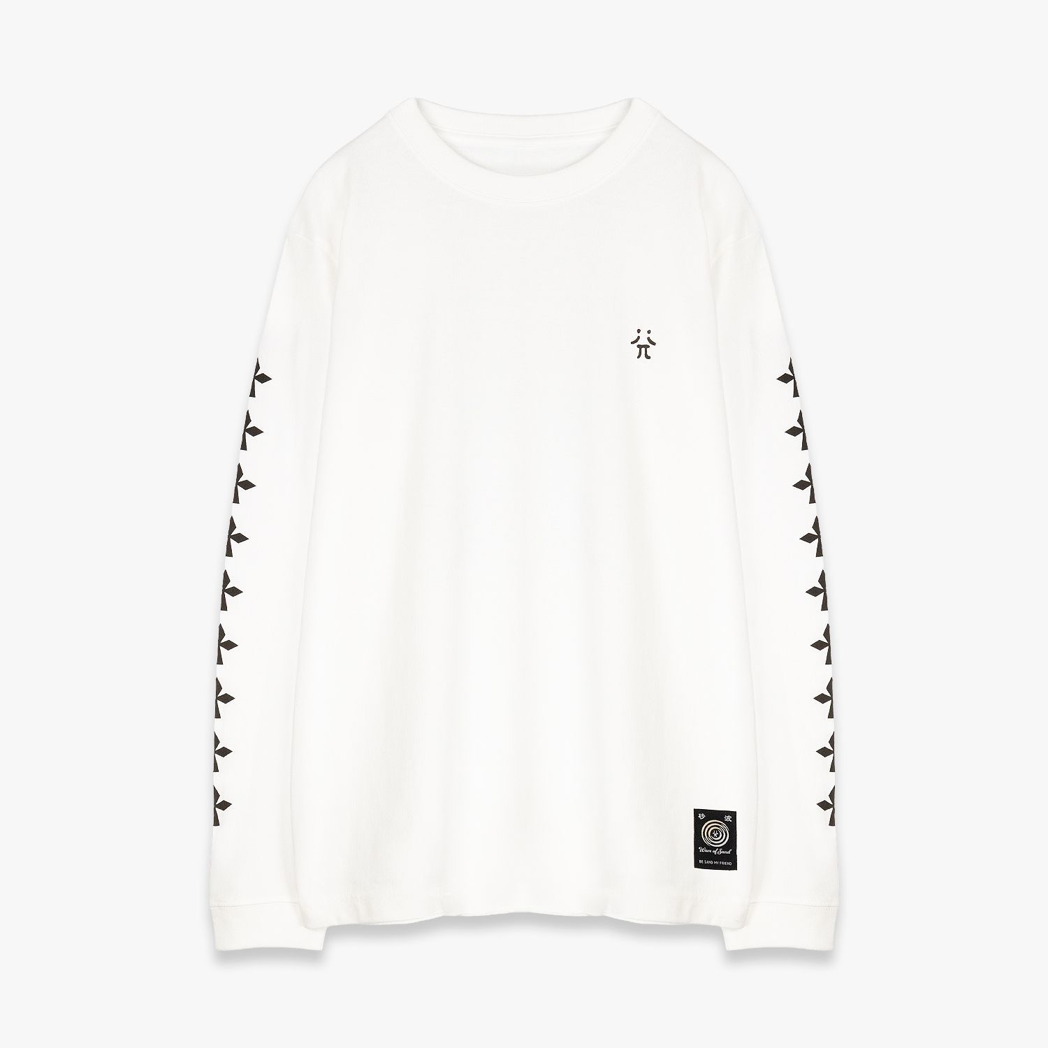 WAVE OF SAND | NICOLAS TIRABASSO PRINT LS TEE (BLANK) 長袖 ロングスリーブ Tシャツ ロゴ グラフィック プリント トップス メンズ ホワイト
