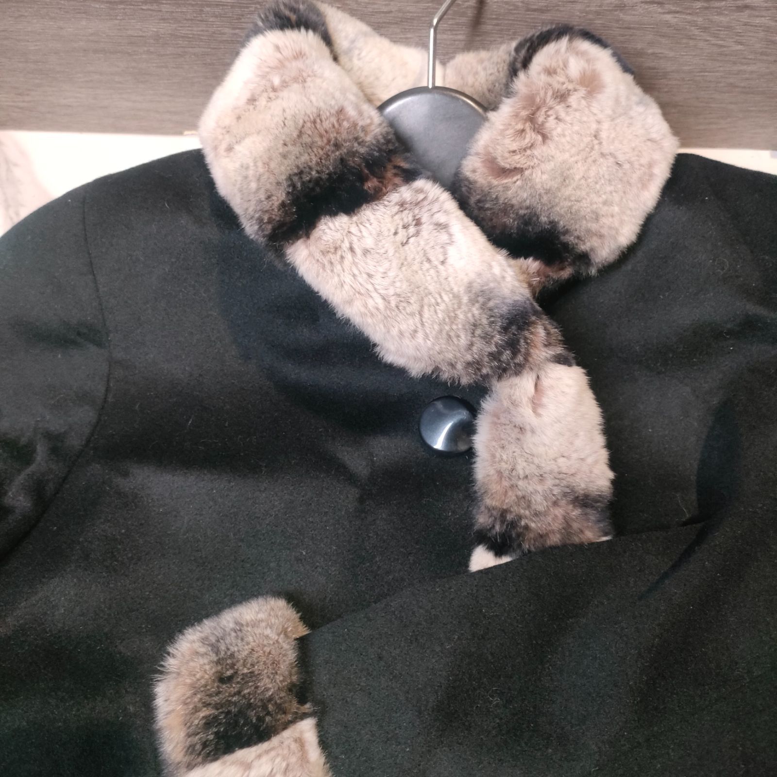 美品 MASABARDO カシミヤ100% レッキス ファー コート ベルト付き 美品