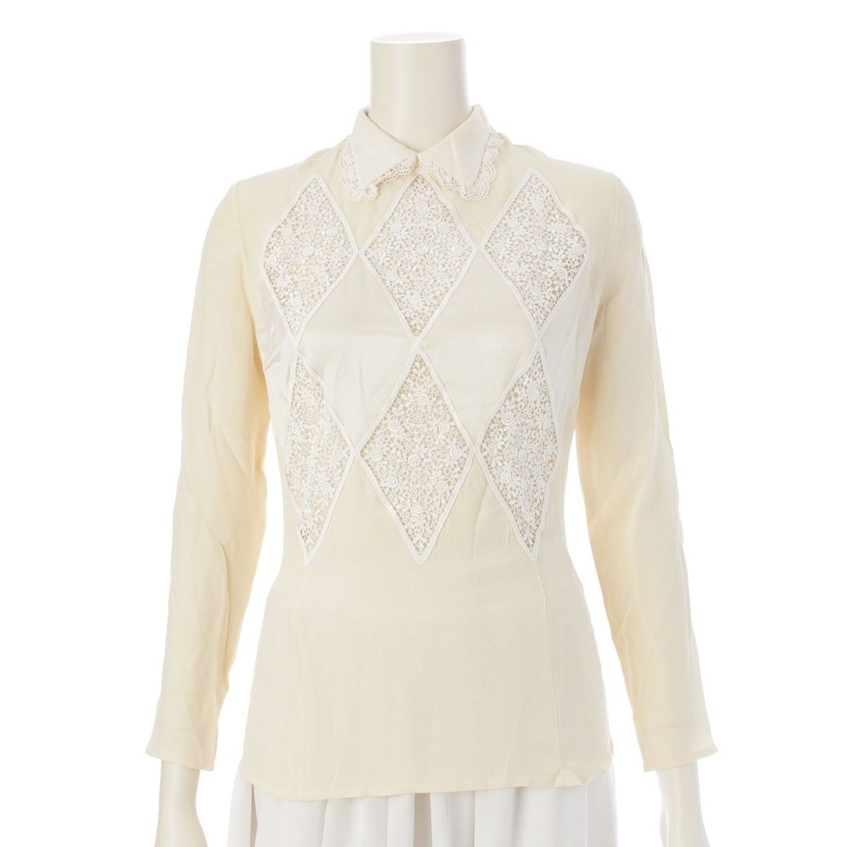 ヴァレンティノ ヴィンテージ シルク レース ブラウス トップス
