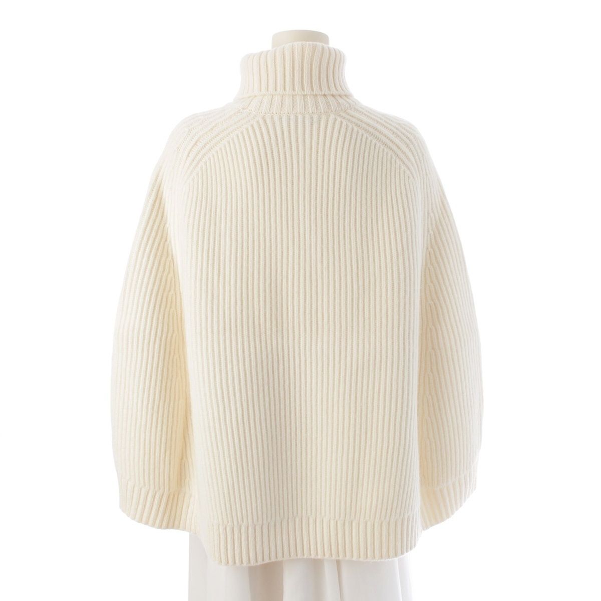 ドゥロワー ウール カシミヤ 5G タートルネック ニット ポンチョ