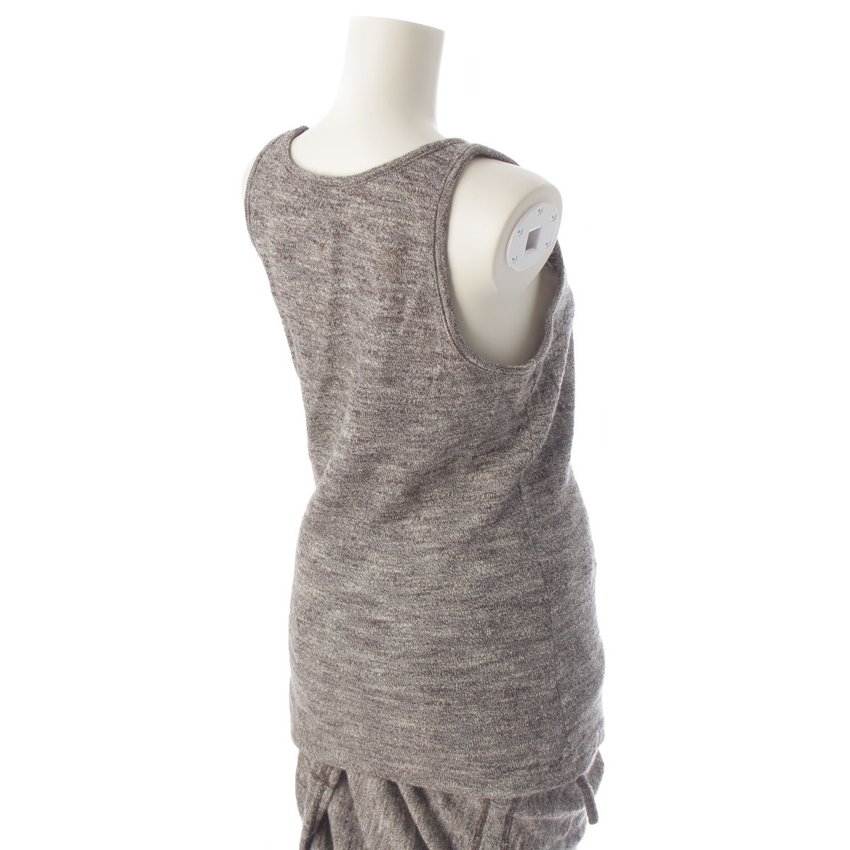 イッセイミヤケ ウール シルク混 筆タグ 変形 ニット 長袖トップス