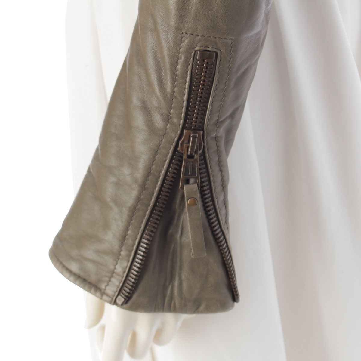 バレンシアガ レザー ラムスキン ダブル ブルゾン ライダース