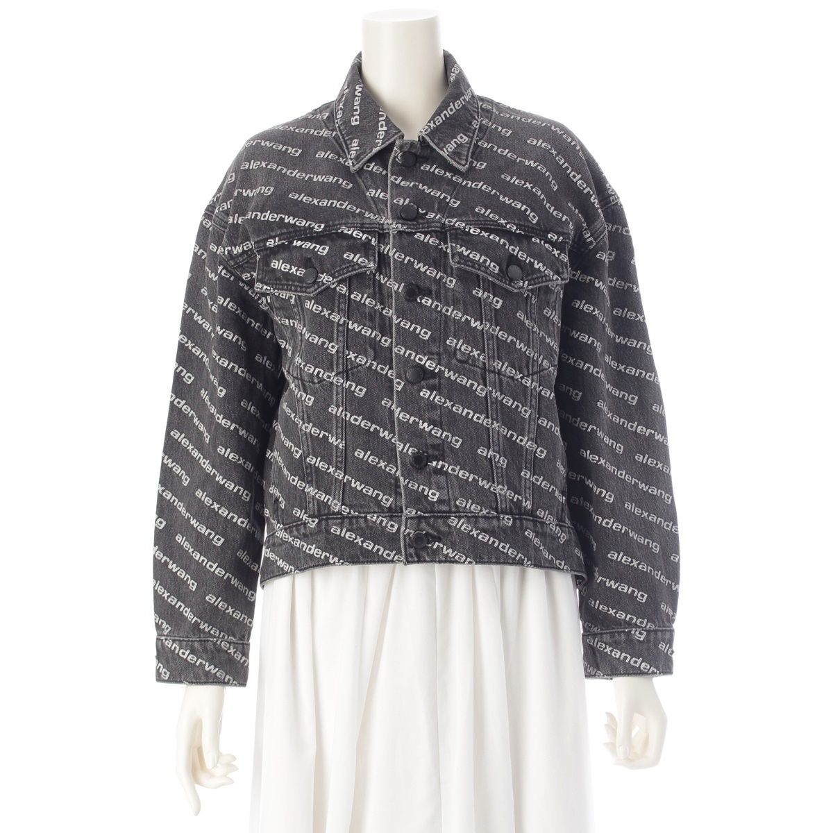 アレキサンダーワン コットン ロゴ デニムジャケット Gジャン アウター