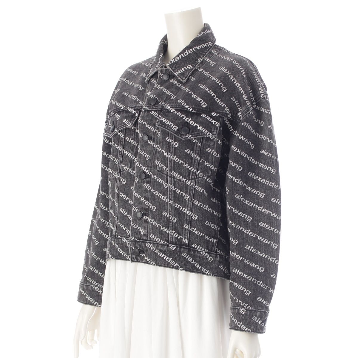 アレキサンダーワン コットン ロゴ デニムジャケット Gジャン アウター
