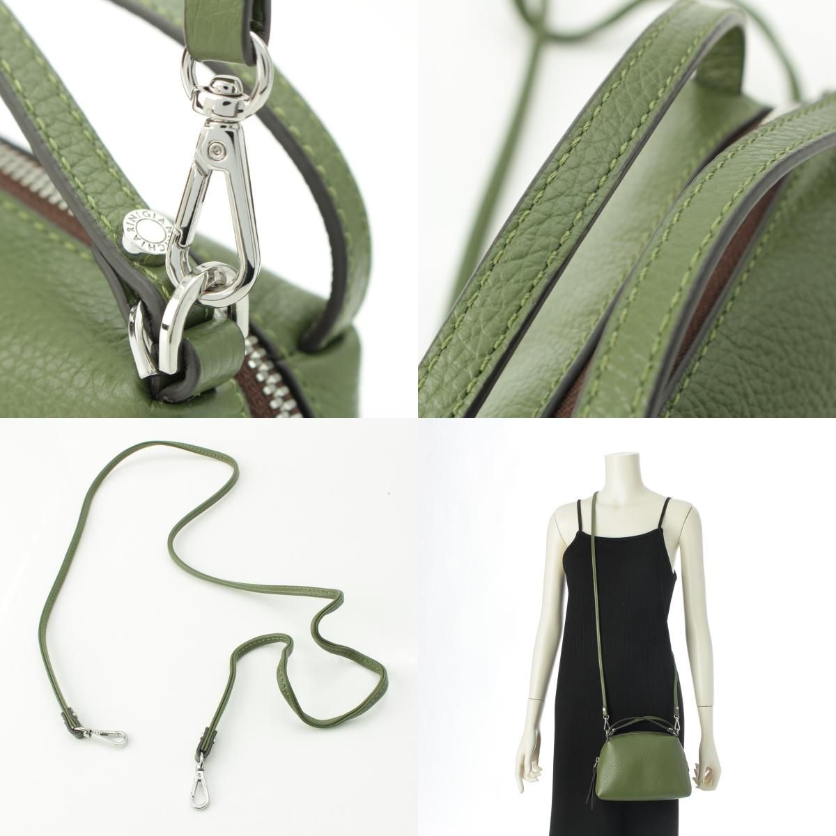 ジャンニキャリーニ アリファ レザー スモール 2WAY ハンドバッグ  